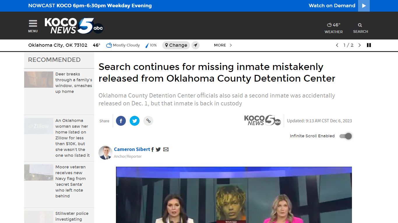 Oklahoma County jail mistakenly releases wrong inmate - KOCO 5 News